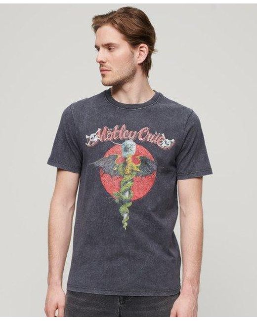 Superdry Mötley Crüe X Limited Edition T-shirt in het Gray voor heren