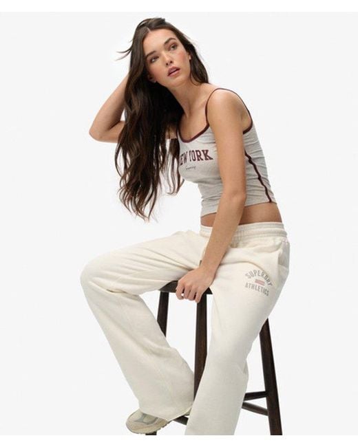 Superdry White & Co Athletic Print Flare joggers