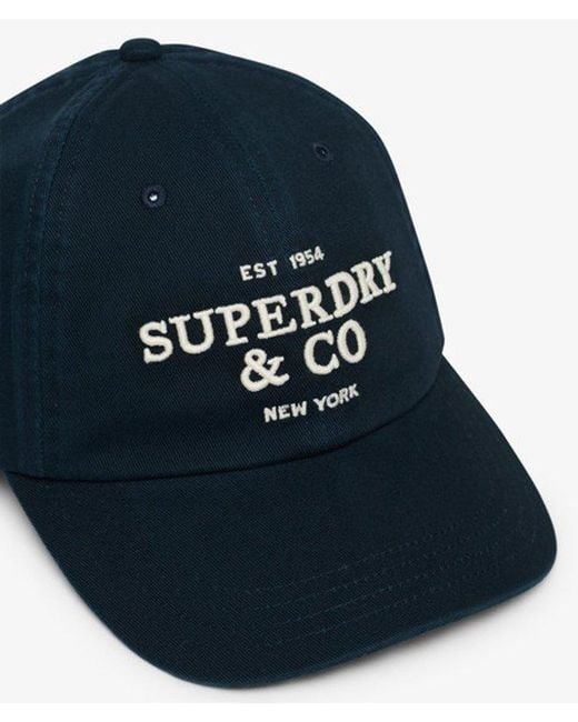 Superdry Blue Company Logo Baseball Cap
