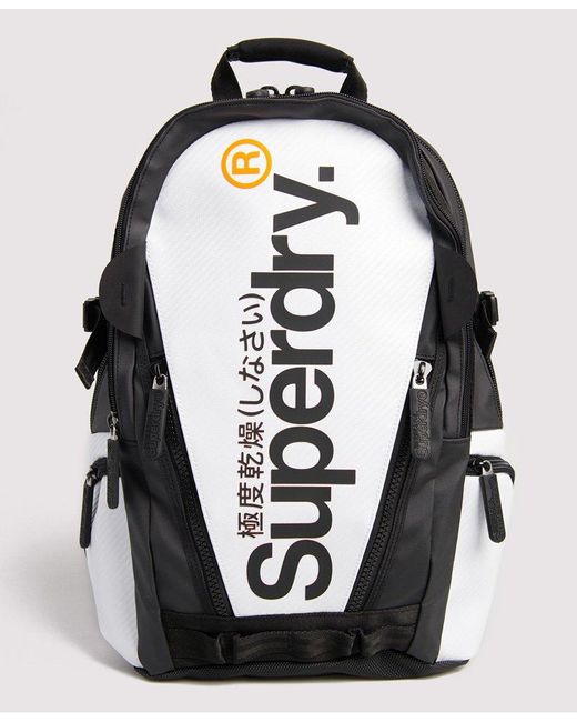 Superdry White Tarp Backpack in Black for Men | Lyst