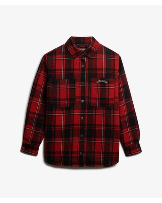 Superdry Red & Co Check Lined Shirt
