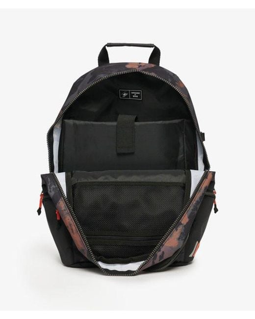 Superdry Black & Co Camo Print Tarp Rucksack