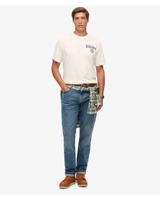 Superdry Tokyo Narrative Losse T-shirt in het White voor heren