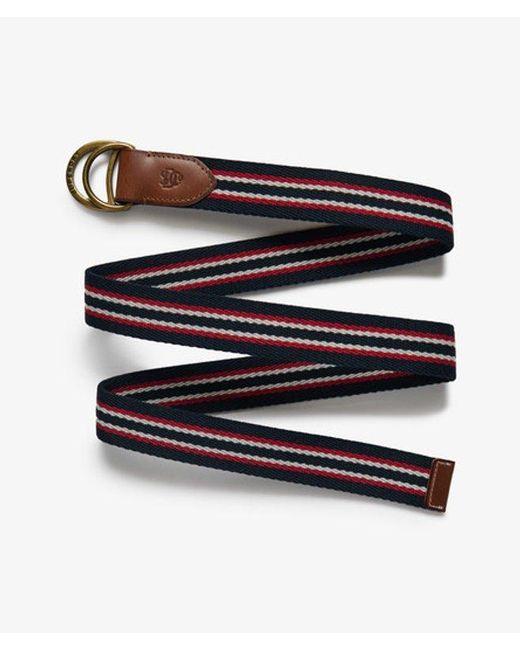 Superdry Blue & Co Heritage Stripe Webbing Belt for men