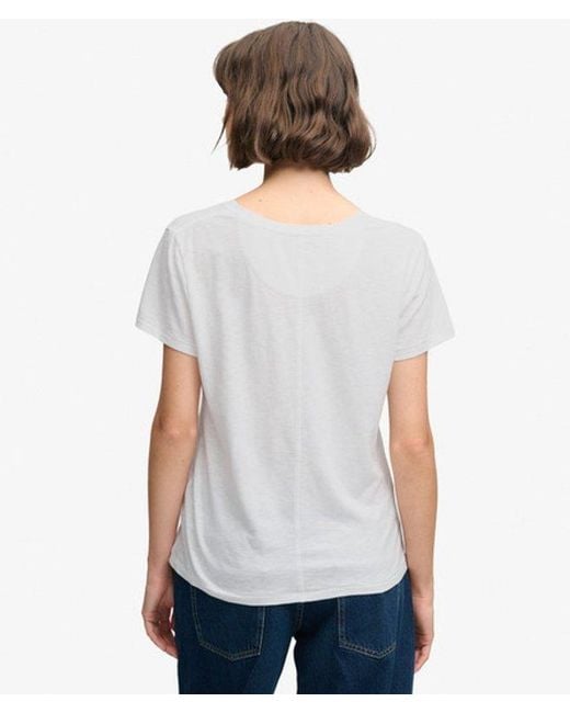Superdry Gray & Co Studios Slub Embroidered T-shirt