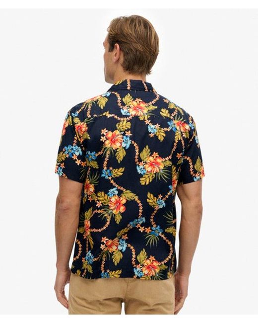 Superdry Black & Co Hawaiian Printed Shirt for men