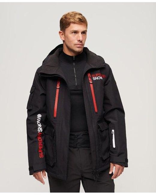 Superdry Black Sport Ski Ultimate Rescue Jacket for men