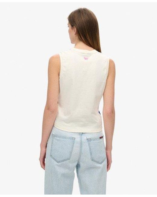 Superdry Blue Slim Fit Cotton Vest Top