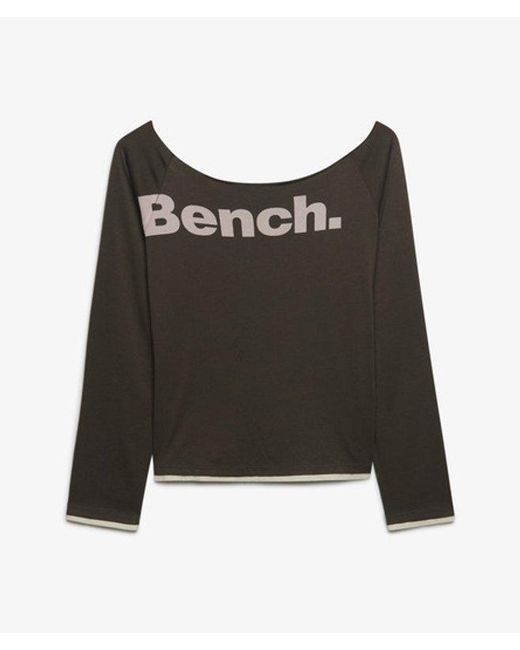 Superdry Gray Bench X & Co Bench Fitted Long Sleeve Layer Top