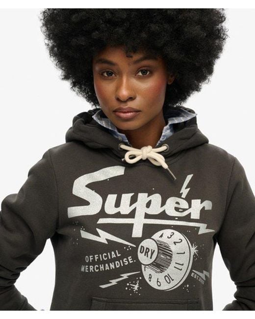 Superdry Black & Co Band Merch Hoodie