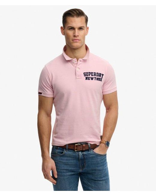 Superdry Red & Co Vintage Athletic Polo Shirt for men