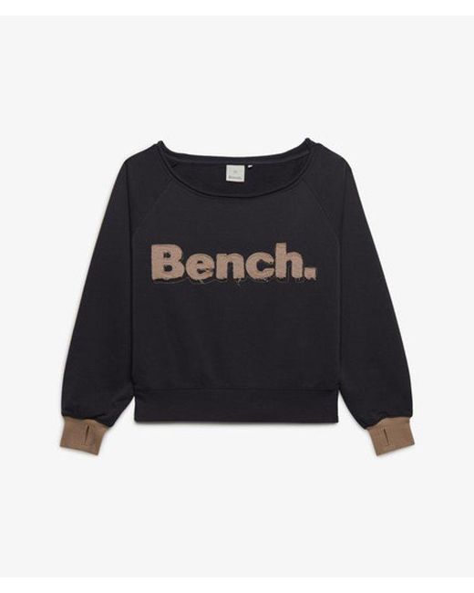 Superdry Black Bench X & Co Bench Bardot Oversized Sweatshirt