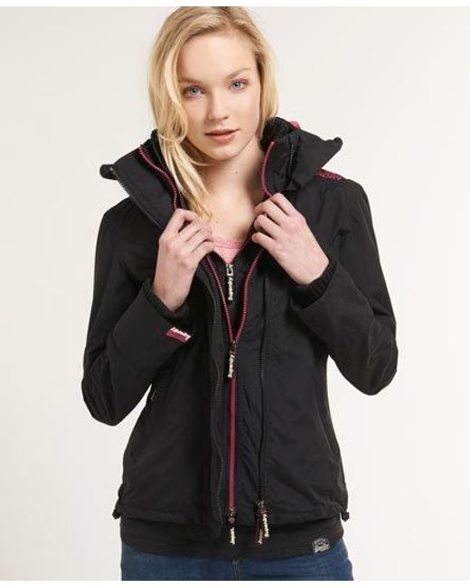 Superdry Black Technical Windcheater /Metallic