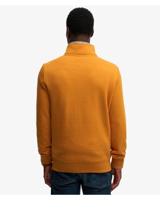 Superdry Orange & Co Vintage Logo Embroidered Half Zip Sweatshirt for men
