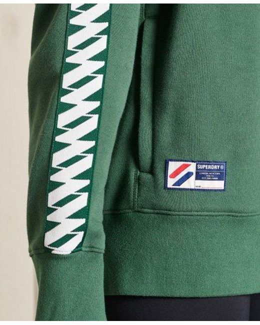 Superdry Green Code Oversized Tape Track Jacket Dark