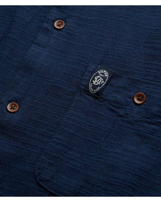 Superdry Blue & Co The Merchant Store - Short Sleeve Textured Shirt for men