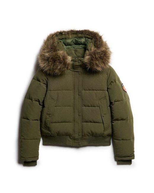 Superdry Green & Co Everest Hooded Bomber Jacket