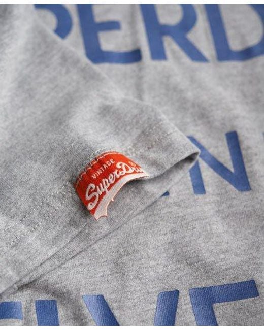 Superdry Gray Selvedge T-Shirt Marl for men