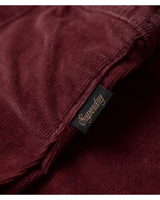 Superdry Red Vintage Cord Pleated Mini Skirt