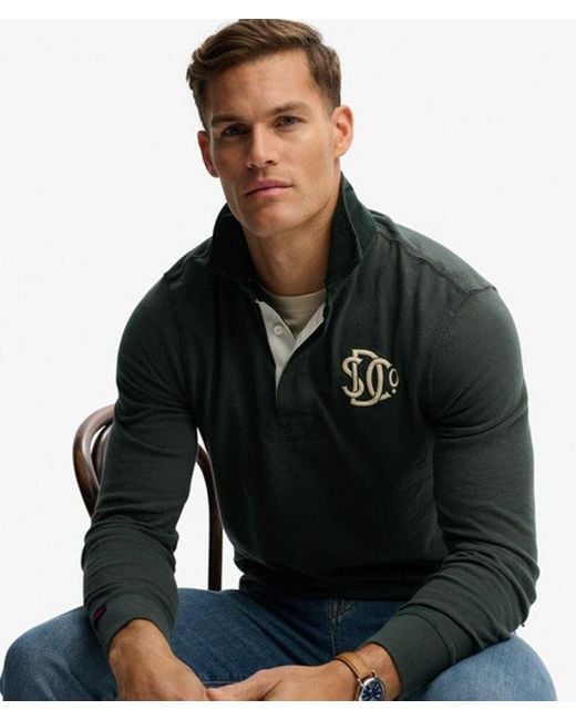 Superdry Green & Co Vintage Athletic Rugby Shirt for men