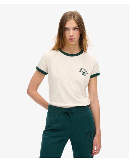 Superdry White & Co Athletic Essentials Ringer Fitted T-shirt