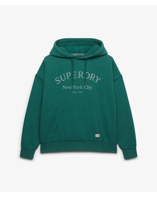Superdry Green & Co Luxe Casual Relaxed Hoodie