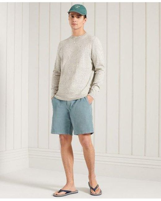 Superdry Gray Label Crew Jumper Shale Feeder for men