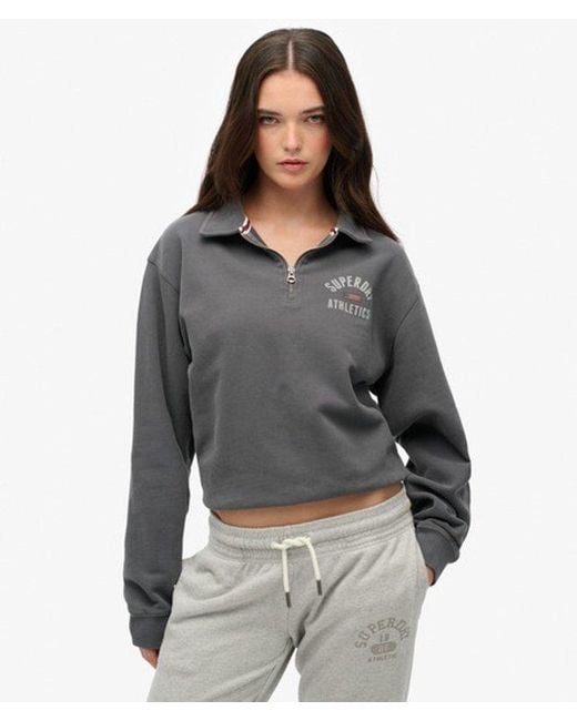Superdry Gray & Co Athletic Collared Half Zip Jumper