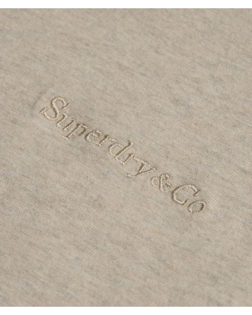 Superdry White & Co Essential Company Logo Embroidered T-shirt for men
