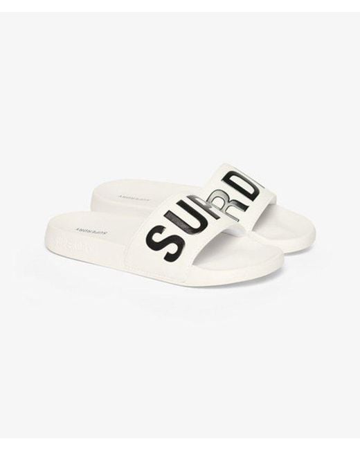 Superdry White & Co Vegan Core Pool Sliders
