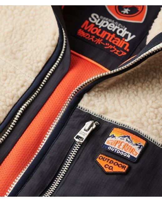 Homme Veste Polaire Borg Vintage Retro Taille Superdry pour homme en coloris Brown