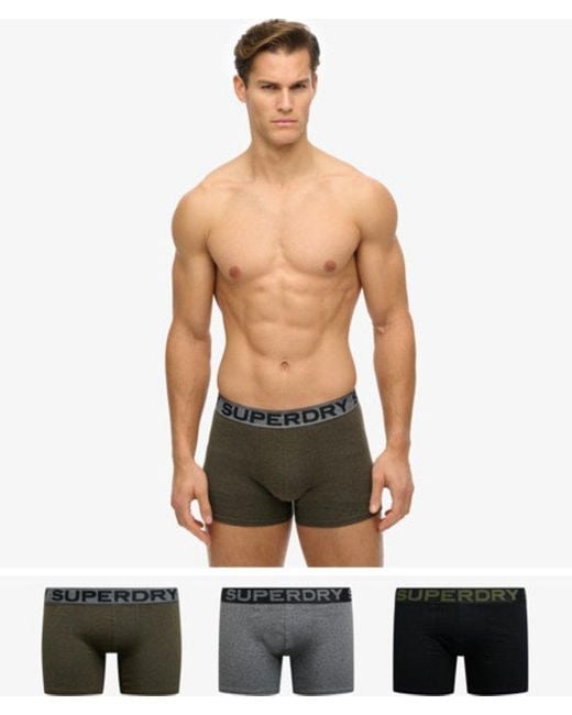 Superdry Green Boxer Triple Pack for men