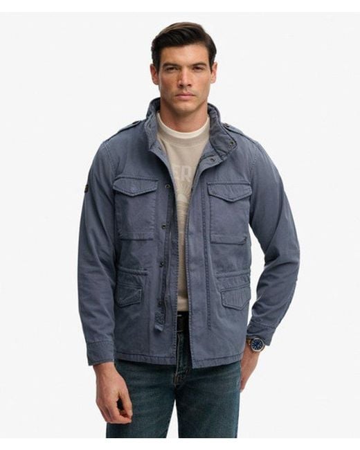 Superdry Blue Cotton M65 Jacket for men