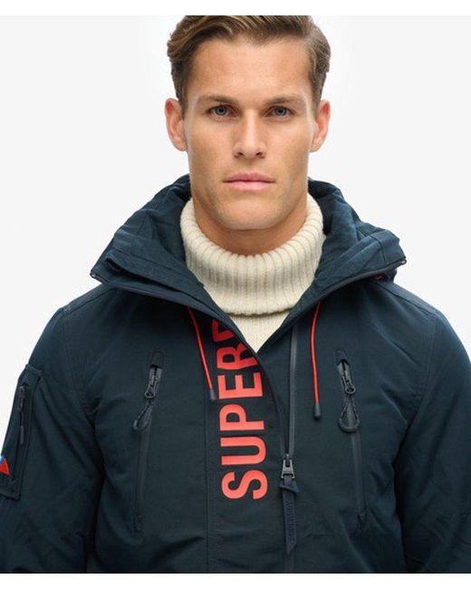 Superdry Blue & Co Embroidered Graphic Windcheater Jacket for men