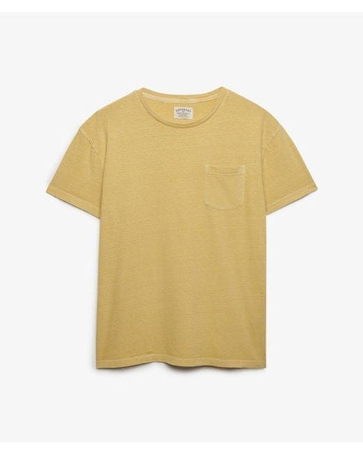 Superdry Gray & Co Classic Cotton Linen Pocket T-shirt for men