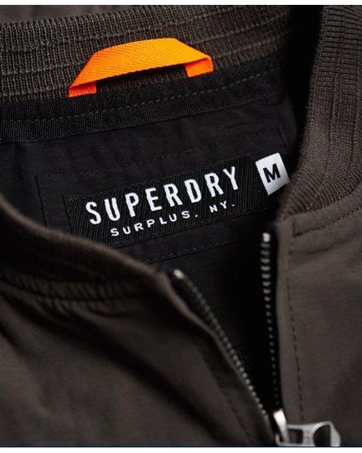 Superdry Gray Surplus Goods Shadow Bomber Jacket Shadow for men