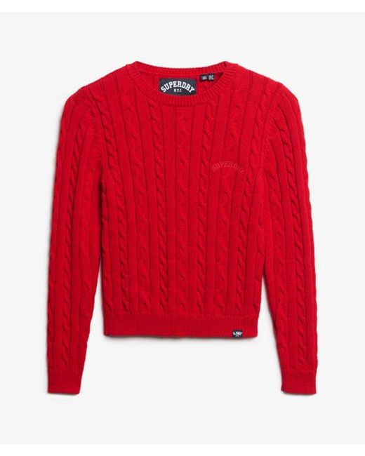 Superdry Red & Co Essentials Slim Cable Jumper