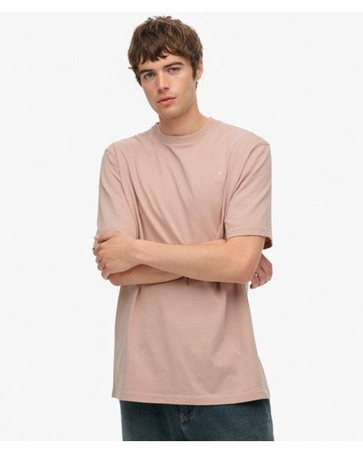 Superdry Pink Blank Oversized T-Shirt for men