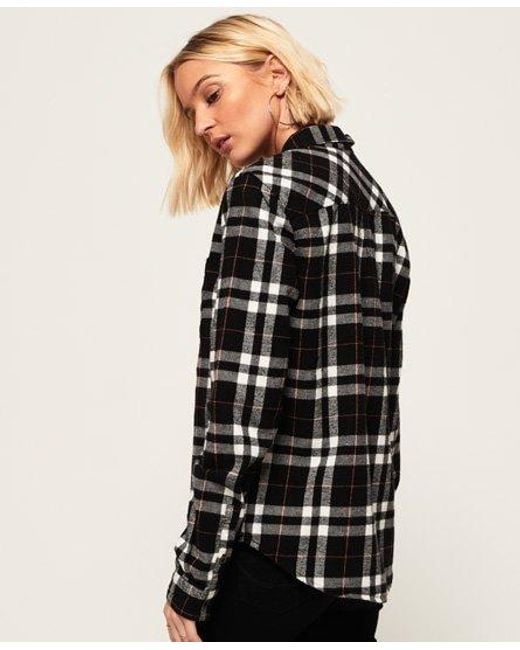 Superdry Black Lumberjack Shirt /Coral Check