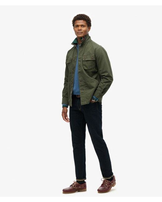 Superdry Green Military Overshirt Jacket for men