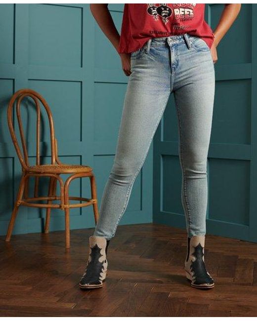 Superdry Blue Dry Japanese Skinny Jeans Nagasu Aged