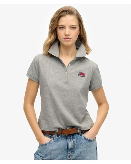 Superdry Gray & Co Athletic Essentials Graphic Polo Shirt