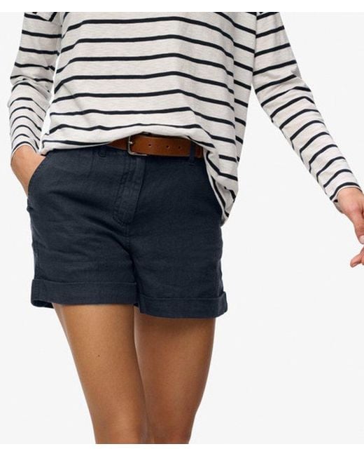 Superdry Blue & Co Mid Rise Linen Shorts