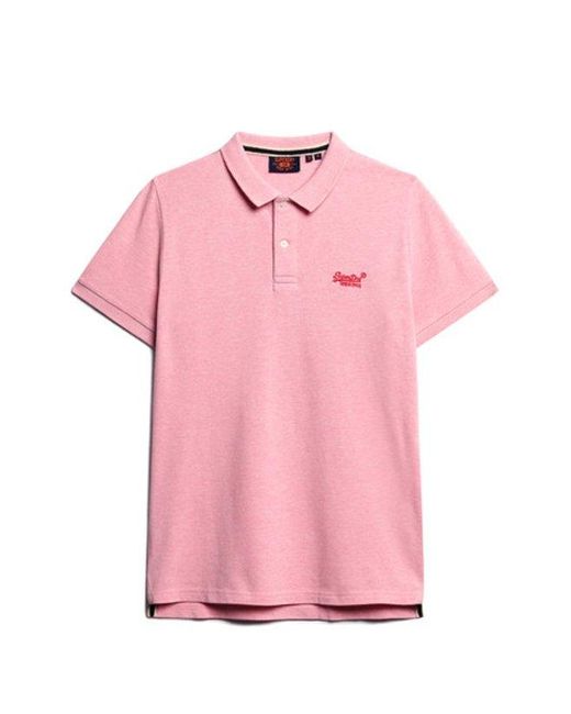 Superdry Red & Co Classic Pique Polo Shirt for men