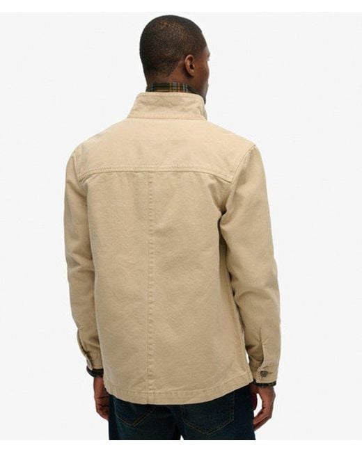 Superdry The Merchant Store-canvas Worker Jas in het Natural voor heren
