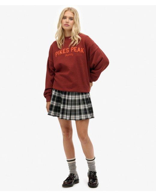 Superdry Red & Co Outdoor Location Loose Crew Sweatshirt