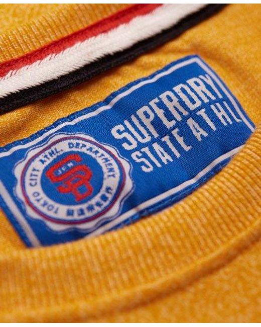 Superdry Yellow Track & Field T-Shirt Utah Grit for men
