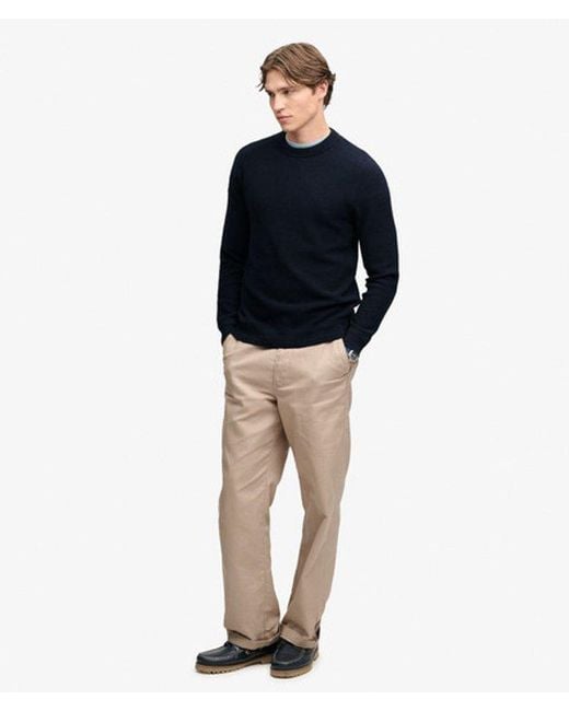 Superdry Blue & Co Texture Knit Jumper for men