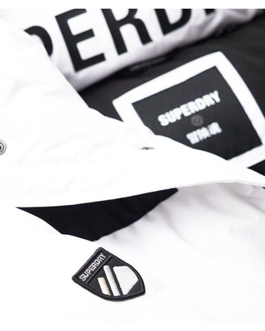 Superdry White & Co Hooded Box Quilt Puffer Jacket for men
