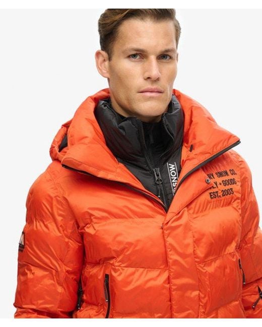 Superdry Red & Co Ski Sport Puffer Jacket for men